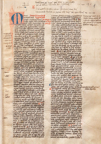 Inicio de las Cronice ab origine mundi en el manuscrito P.I.4 de la Real Biblioteca del Escorial